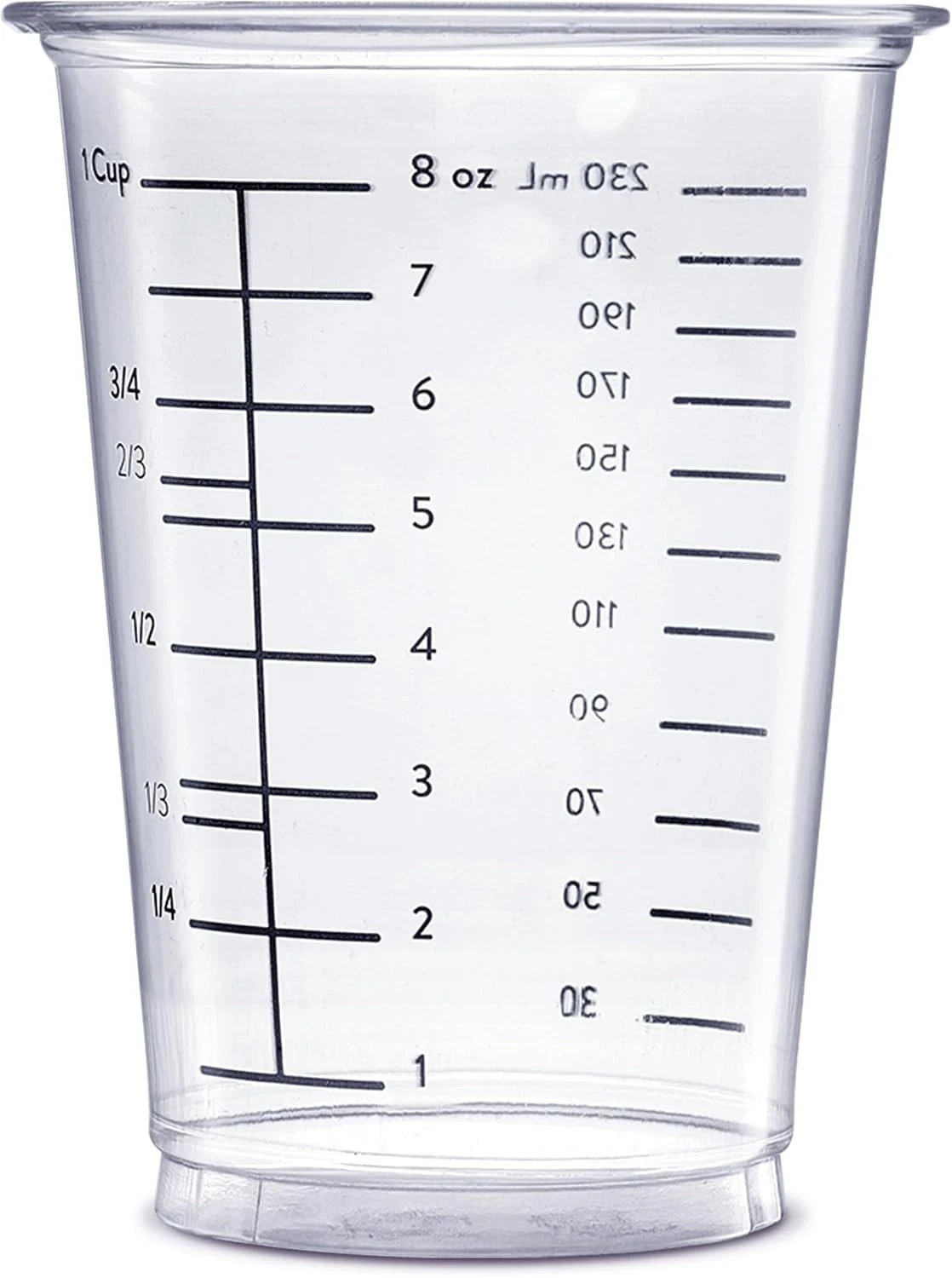 25 Pack Disposable Plastic Measuring Cups for Baking Cooking Epoxy Resin Mixing gallery