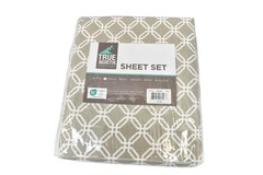 True North Twin Extra Long Sheet Set Gray Grey Geo Cozy Flannel TN20-0240