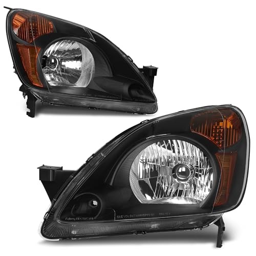 Headlight Assembly Compatible with 02 03 OE - Black/Amber/Clear Fit 02-04 CR-V gallery