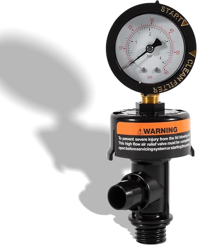 Replacement 98209800 High Flow Air Relief Valve and Gauge for Pool Spa Filter gallery