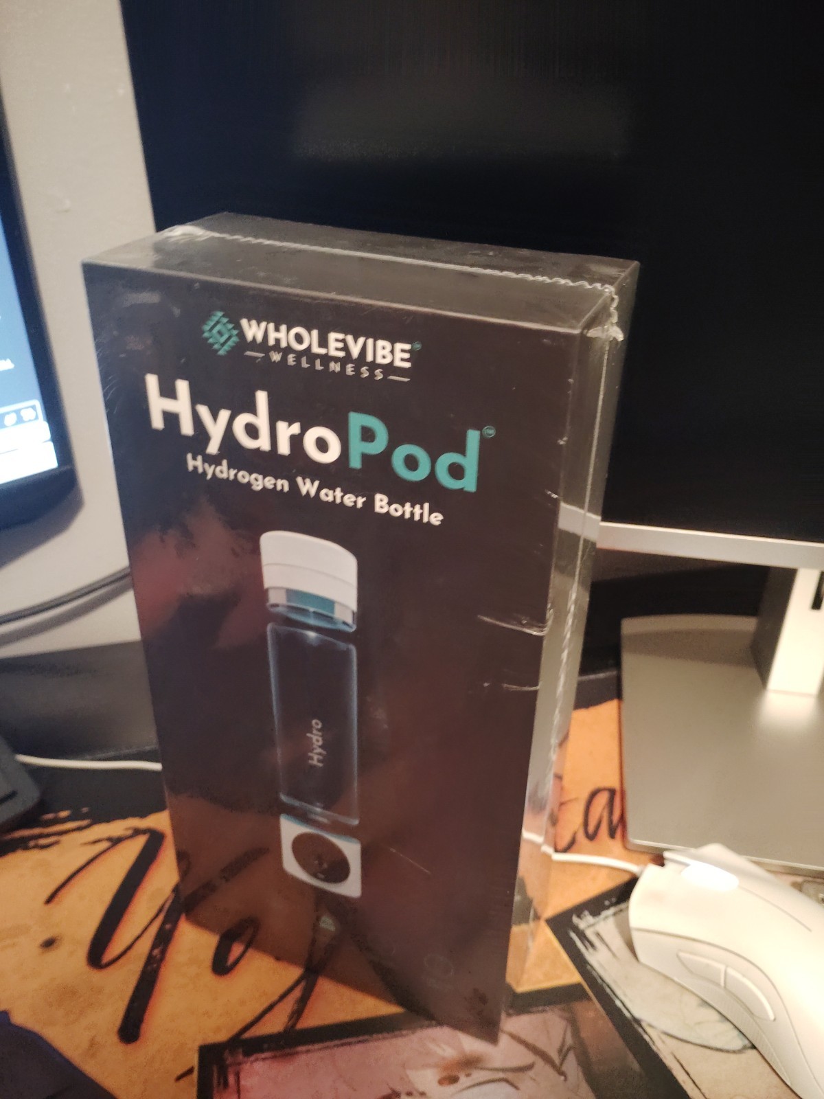 WholeVibe Wellness HydroPod Hydrogen Water Bottle H8 SPE Technology OLED 280ml gallery