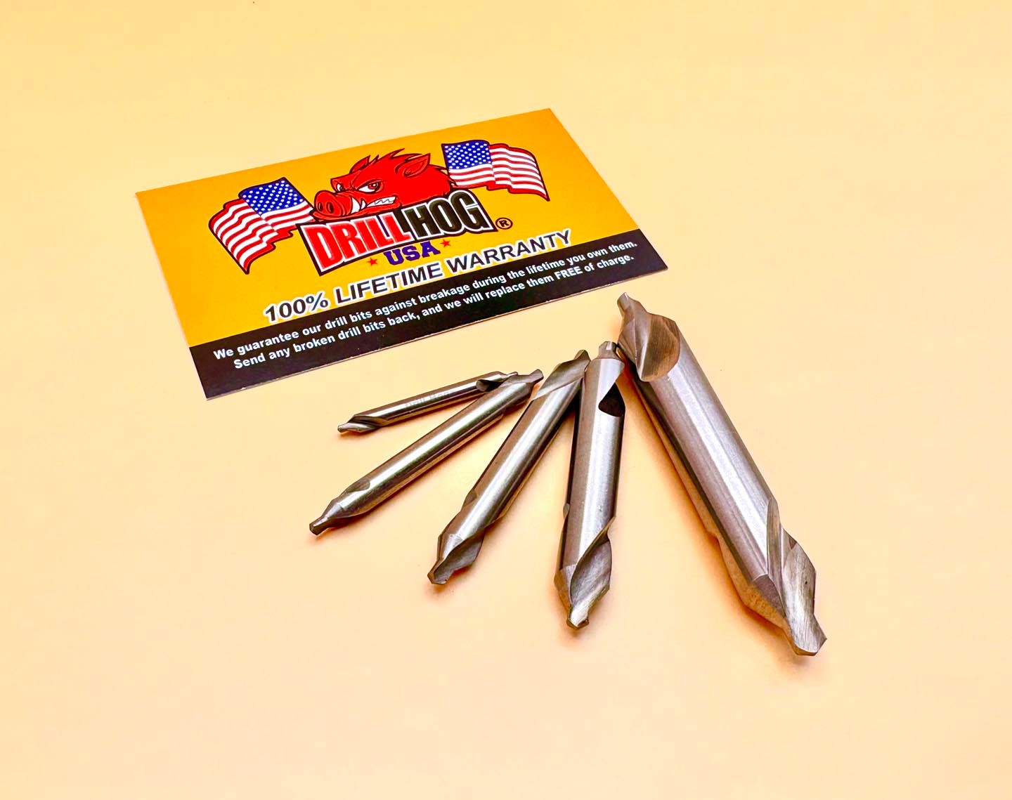 5 Pc Center Drill Combo Countersink Pilot Bit Lathe Drill Hog® Lifetime Warranty gallery