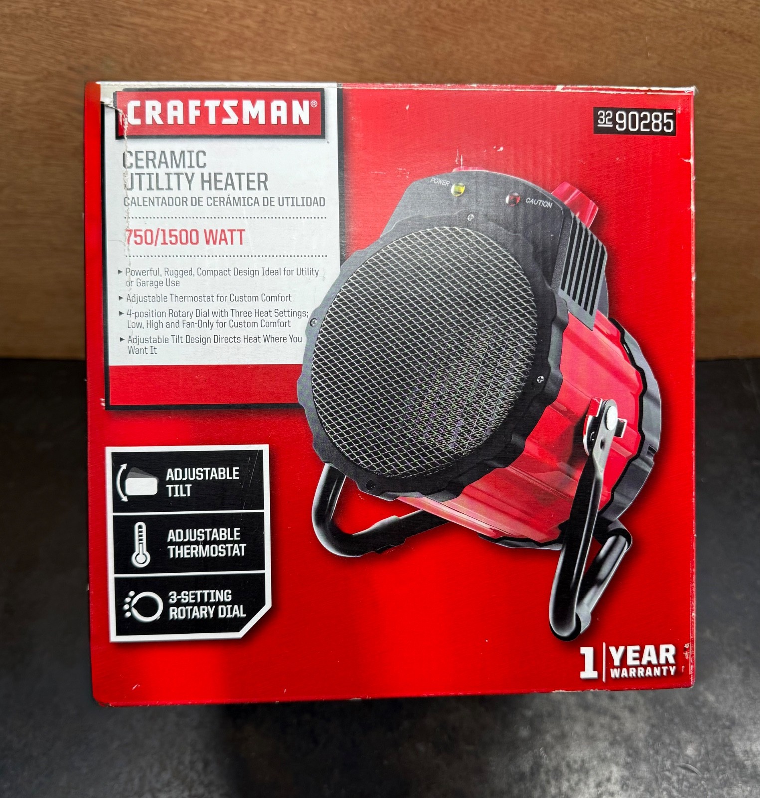 Craftsman Portable Electric Space Heater 120V Forced Air Fan, 2 Heat Dial gallery