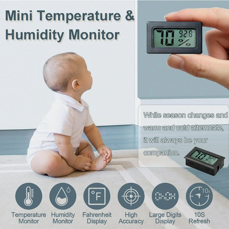5-20PCS Humidity Meter Mini Digital Indoor Thermometer Hygrometer Temperature US gallery