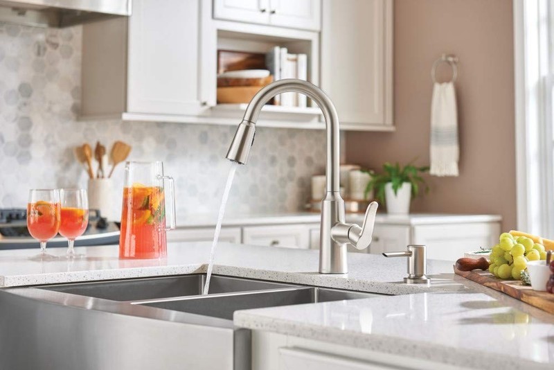 Moen 87028SRS Edwyn 1-Handle Deck Mount Pulldown Kitchen Faucet, Stainless Steel gallery