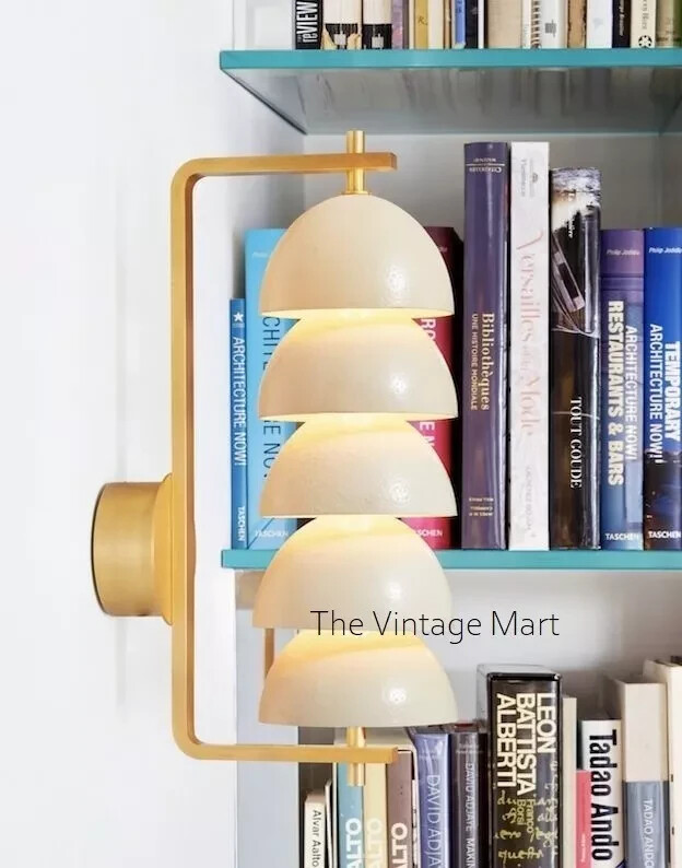 Italian Cream Shade Brass Pendant Focus Chandelier Fixture Light Dining Lamp gallery