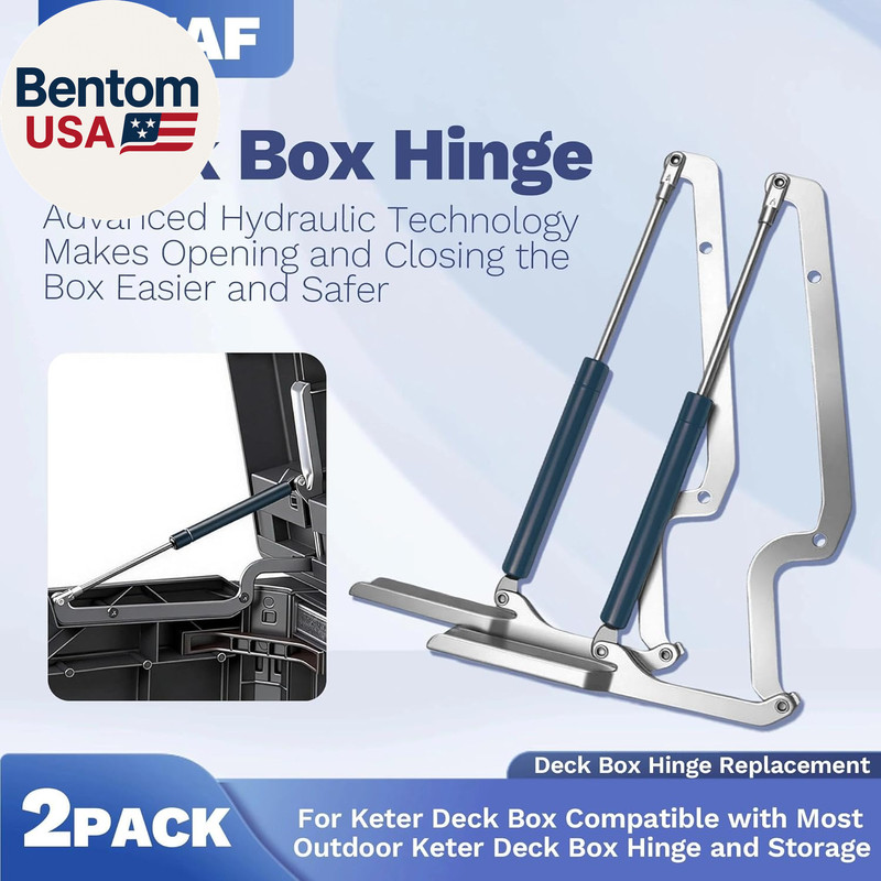 2 Pack Keter Deck Box Hinge Replacement for Keter Outdoor Storage Box Replacemen gallery