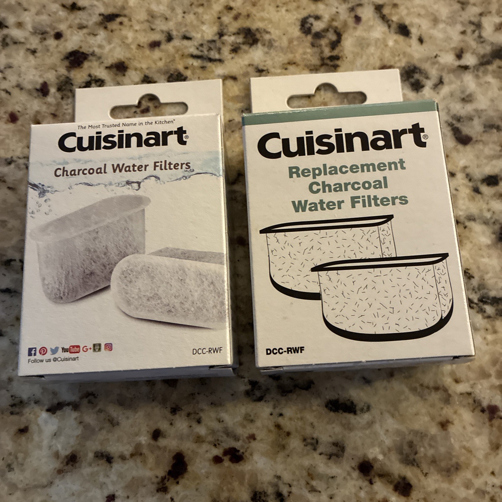 Cuisinart DCC-RWF Replacement Charcoal Water Filter - White 2 Pack gallery