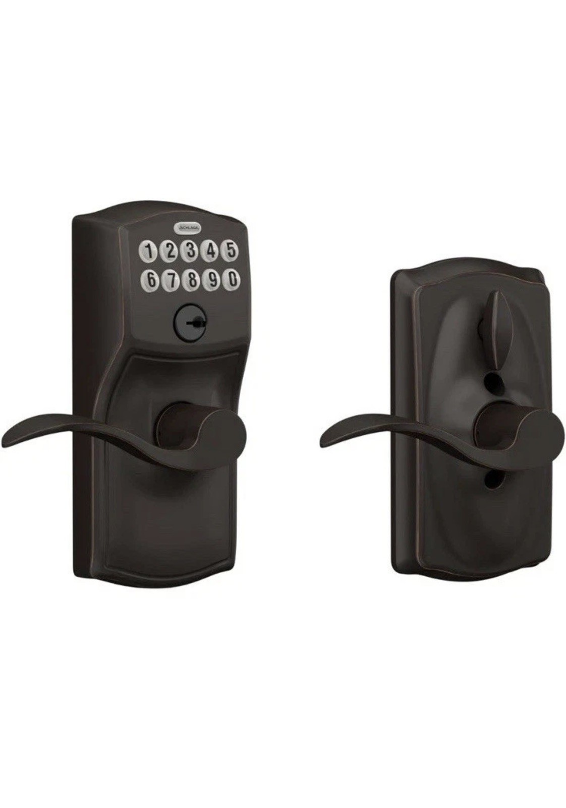 Schlage ‎FE595VCAM716ACC Keypad Accent Lever Door Lock -scratches A Bit (1 Key) gallery