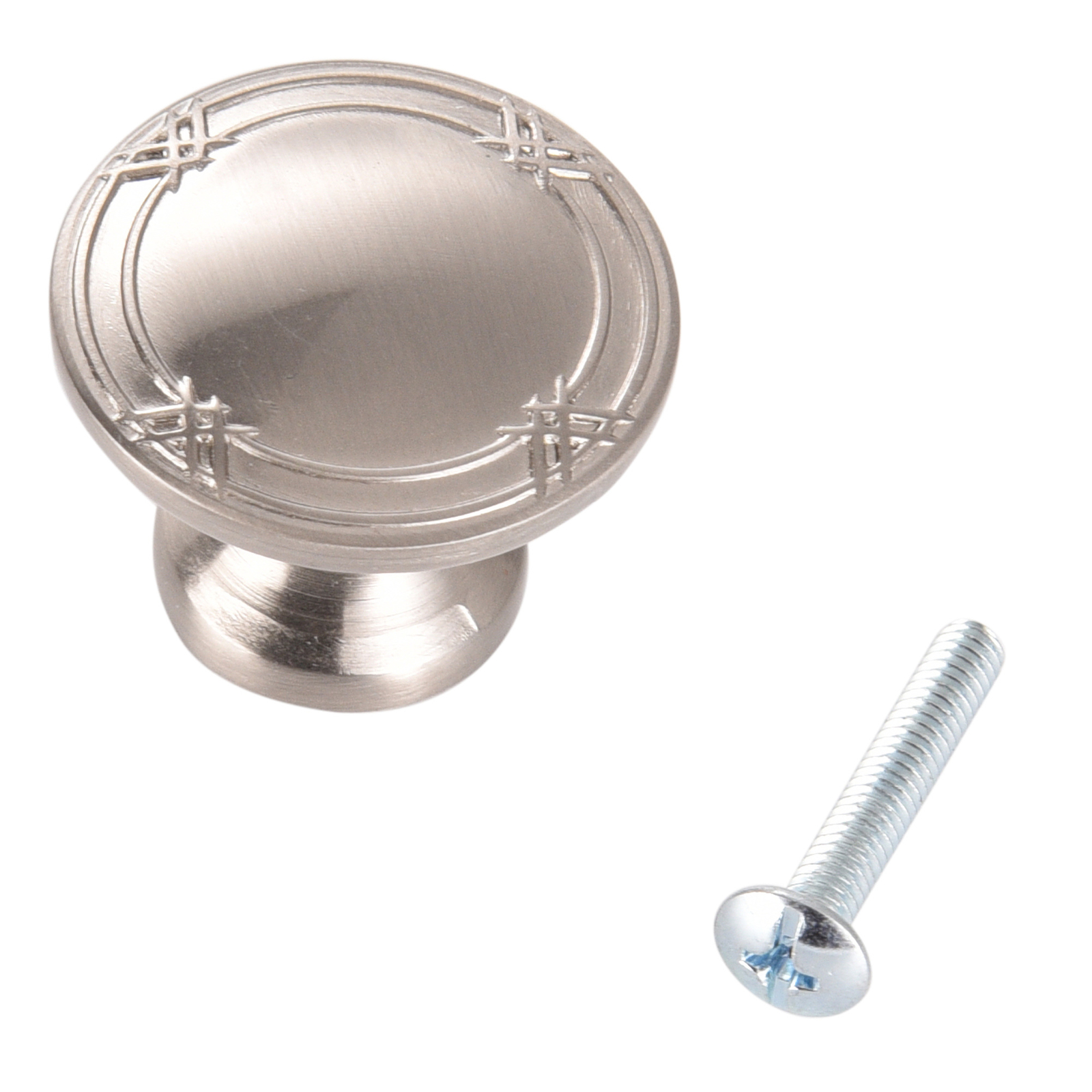 Omega Kitchen Bath Cabinet Knobs Knob SN Satin Nickel 33MM 1 3/8 902-SN gallery