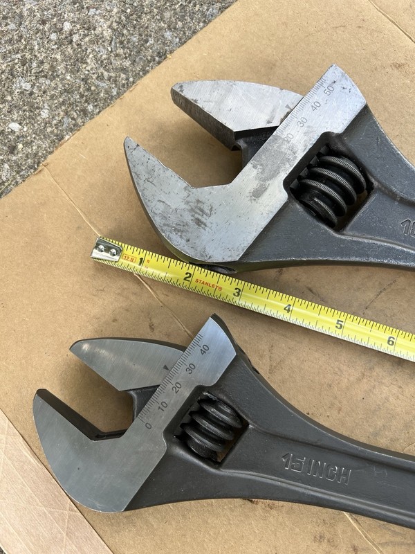 🇺🇸Lot Of 2 Wright Tool Adjustable Wrenches 9AB15 & 9AB18 Black Industrial🇺🇸 gallery