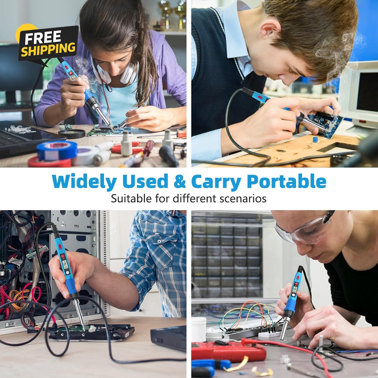 Soldering Iron Kit, 80W 110V LCD Digital Solder Iron Pen with Ceramic gallery