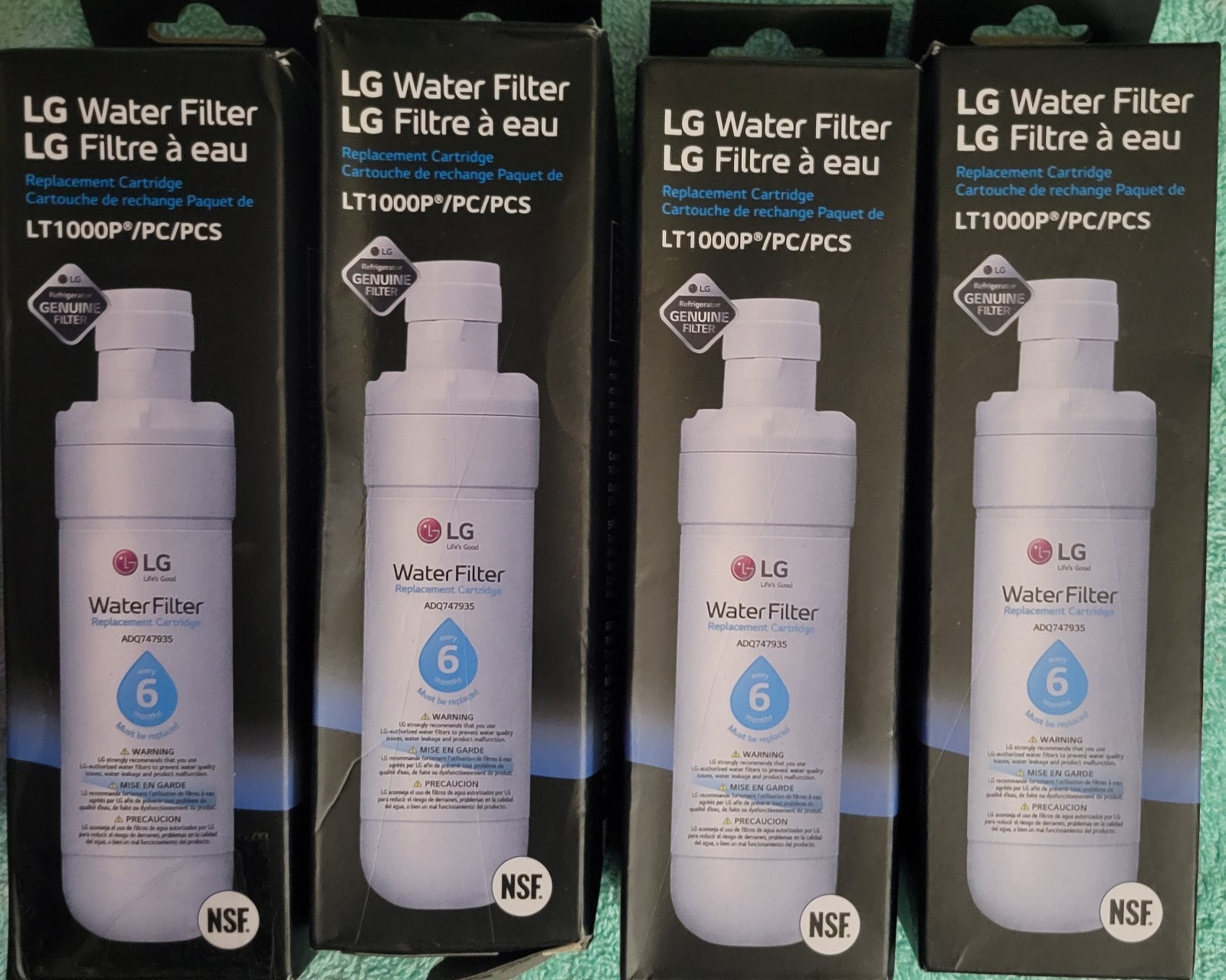 4X Genuine LG Water Filter Replacement Cartridge LT1000P/PC/PCS - 4 Sealed Pack gallery