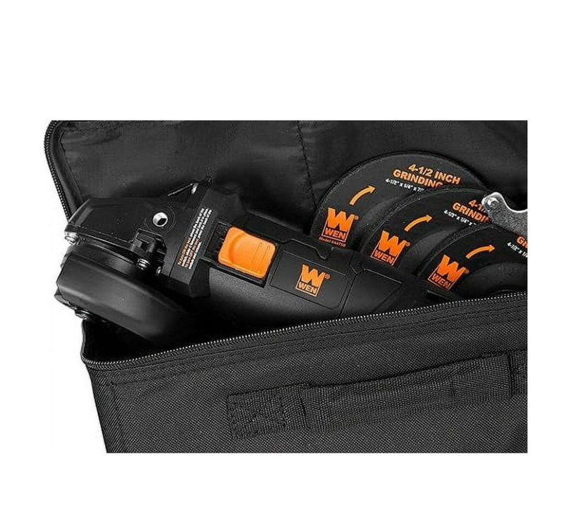 WEN 7.5-Amp 4-1/2-Inch Corded Angle Grinder with 3 Discs and Case gallery