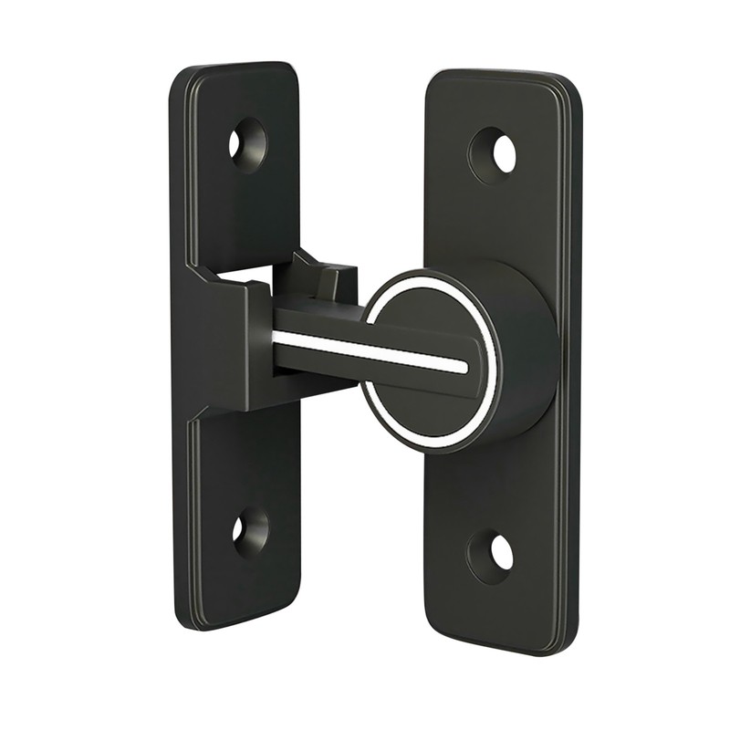 90° Keyless Interior Door Bolt Luminous Surface-mounted Room Door Latch ff gallery