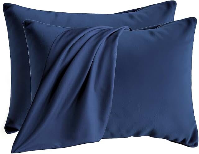 Breathable Pillowcases with Envelope Closure Queen NAVY NIP gallery