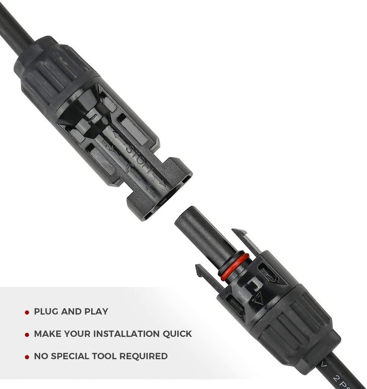 Solar Panel Cable Connection Y T Branch Connector M/F Wire Plug Adapter IP67 gallery