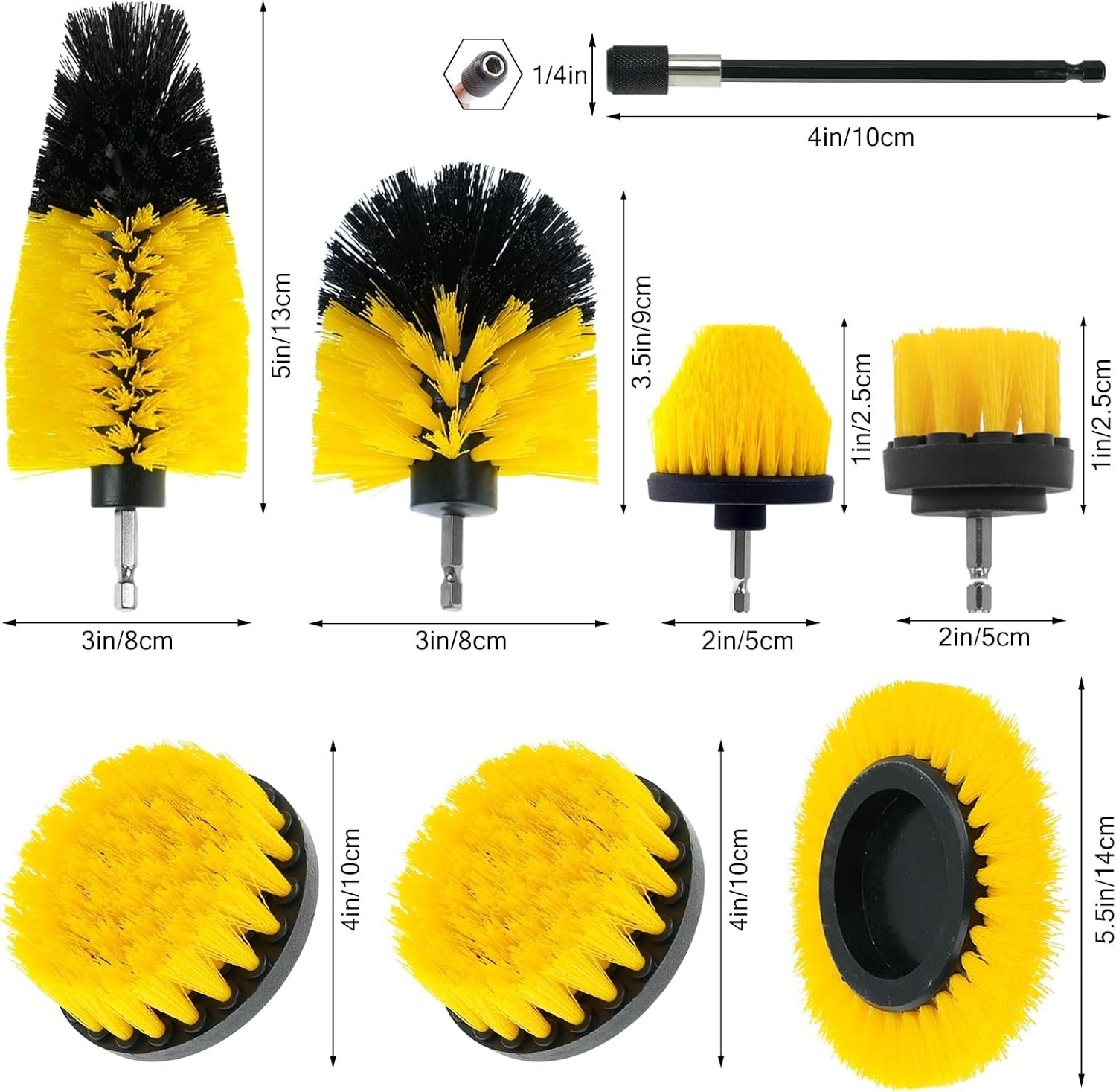 8 Pcs Drill Brush Attachment Set, Power Cleaning Scrub Brush Kit Free Shipping gallery