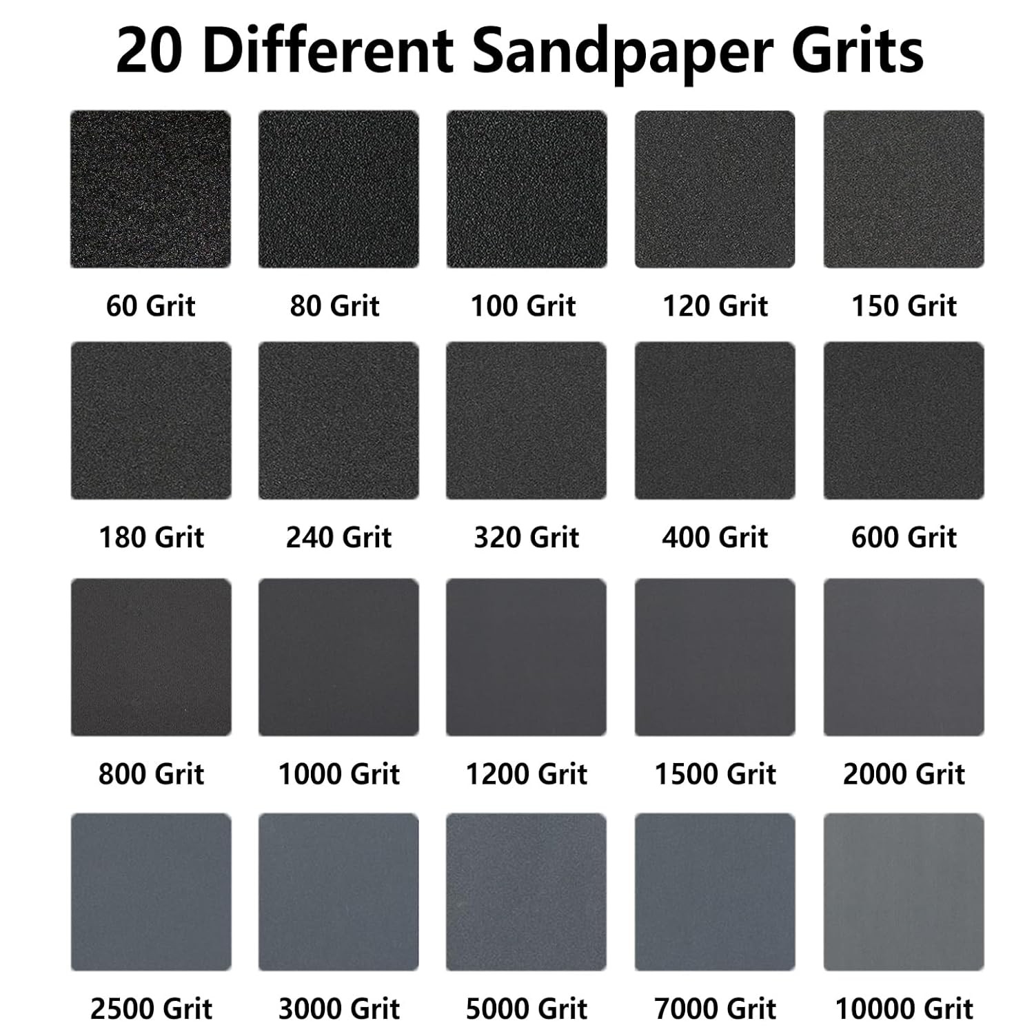 Sandpaper Assortment 42pcs 120-3000 Grit Wet Dry 9x3.6in gallery