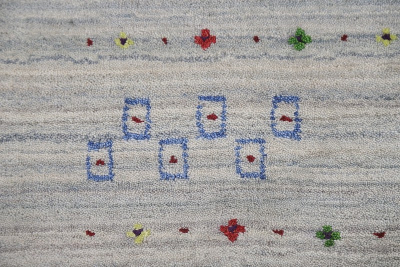 Little Animal Bordered Gabbeh Dining Room Area Rug 9'x10' Wool Handmade Carpet gallery