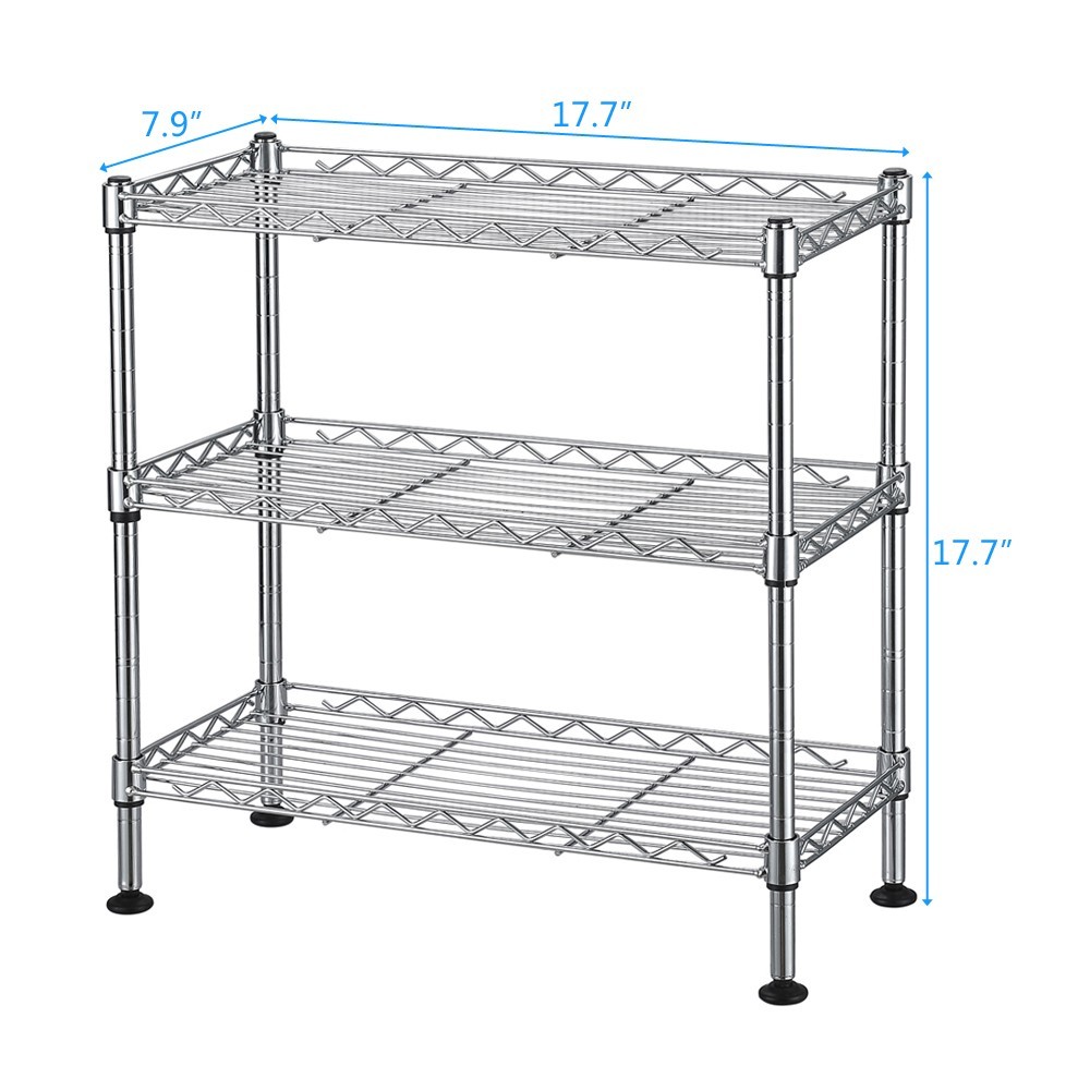 3-Tier Standing Spice Rack Kitchen Bathroom Countertop Storage Organizer Shelf gallery
