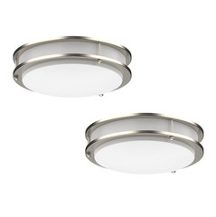 2-PACK LED Flush Mount Dimmable Ceiling Light 4000K Daylight 10″/12″/14