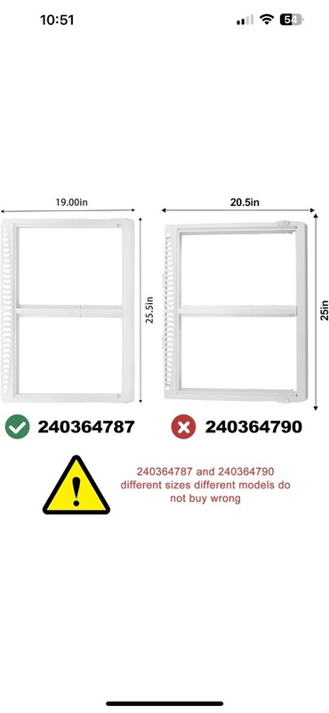 Crisper Drawer Cover Frame Compatible with Frigidaire Refrigerator 240364787 gallery