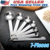 7-piece Measuring Cups and Spoons Set, 18/8 Stainless Steel Heavy Duty - Silver gallery