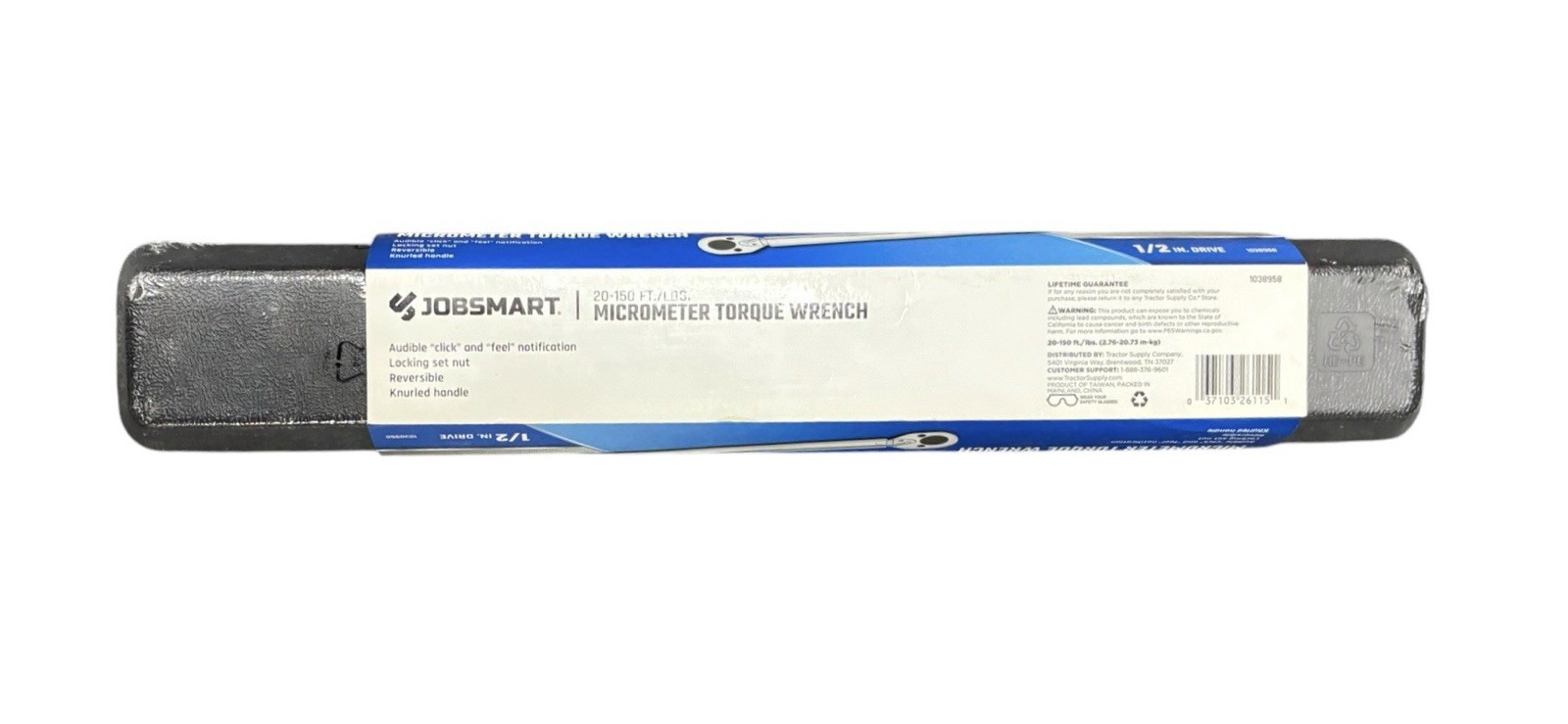Jobsmart 20-150 FT/ LBS Micrometer Torque Wrench 1/2” 1038958 gallery