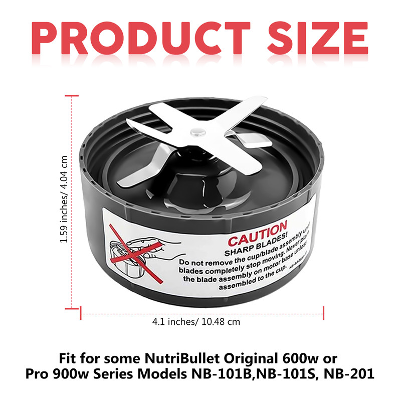 2 Pack Extractor Blades Replacement for NutriBullet NB-101S NB-101B 600W 900W gallery