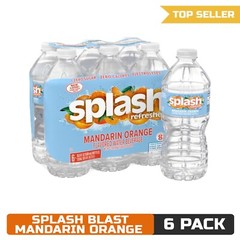 Splash Blast Mandarin Orange Flavored Water, 16.9 Fl Oz, Pack of 6