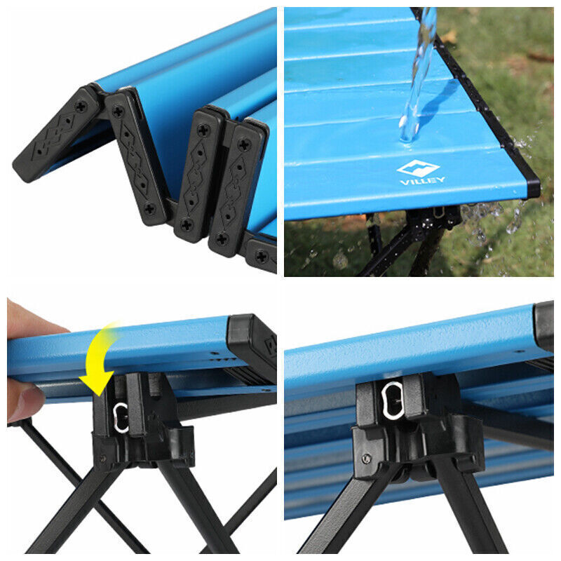 VILLEY 19" Folding Beach Table Portable Camping Side Table Ultralight Aluminum gallery