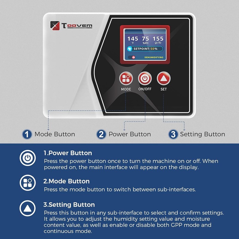 Remote Control for ARGENDON Shield & Guardian & ALORAIR Galaxy Dehumidifier gallery