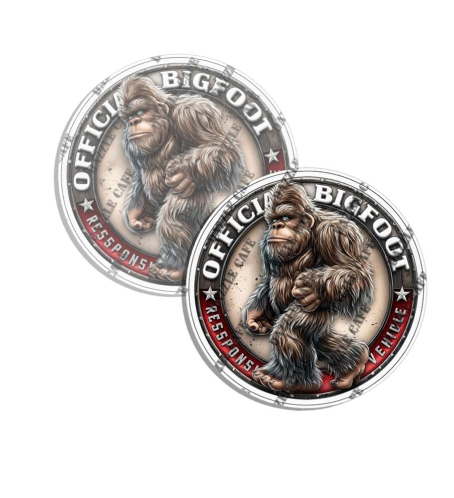 Official Bigfoot Response Vehicle Sticker Vinyl Funny Decal Made in USA 2PK gallery