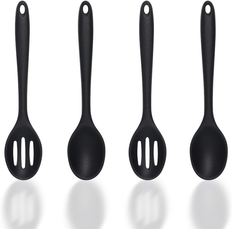 Small Silicone Spoon 4PCS, 8 Inch Mini Spoons Easy to Clean, Reusable Small S... gallery