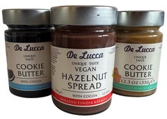 De Lucca Vegan Hazelnut Spread & Cookie Butter Bundle – 3 Pack