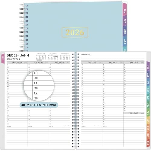 2026 Appointment Book, 30 Minutes-Hourly, Weekly ＆ Monthly Calendar Planner gallery