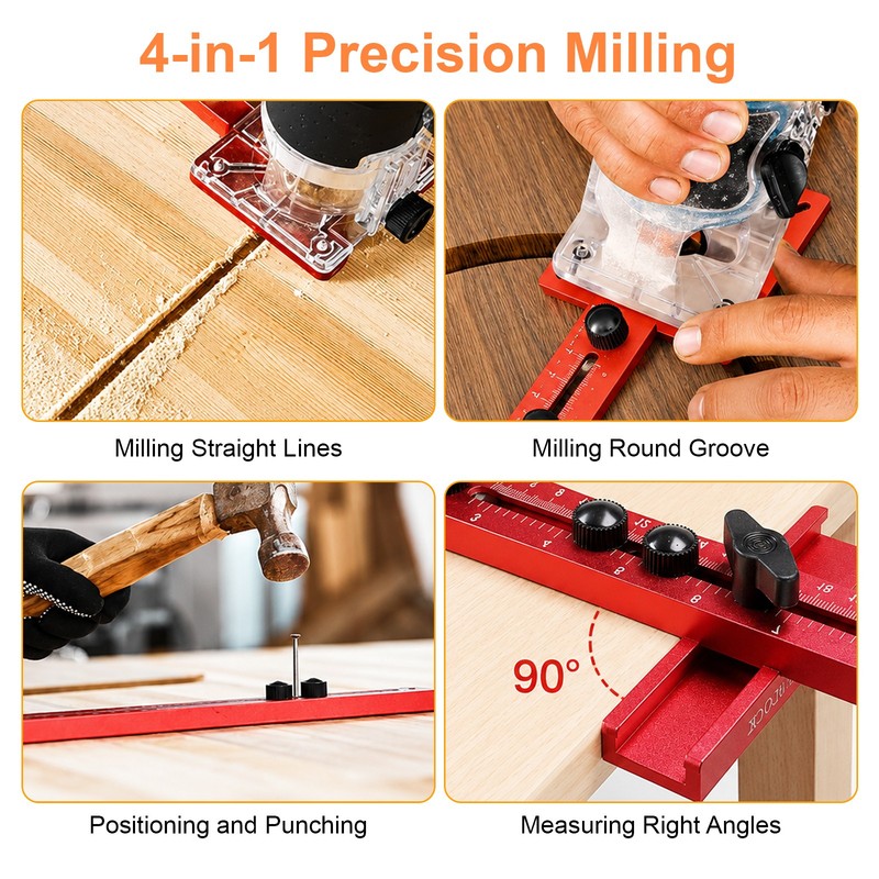 Multifunctional Router Circle Cutting Jig 4 in 1 Router Milling Groove Bracket gallery
