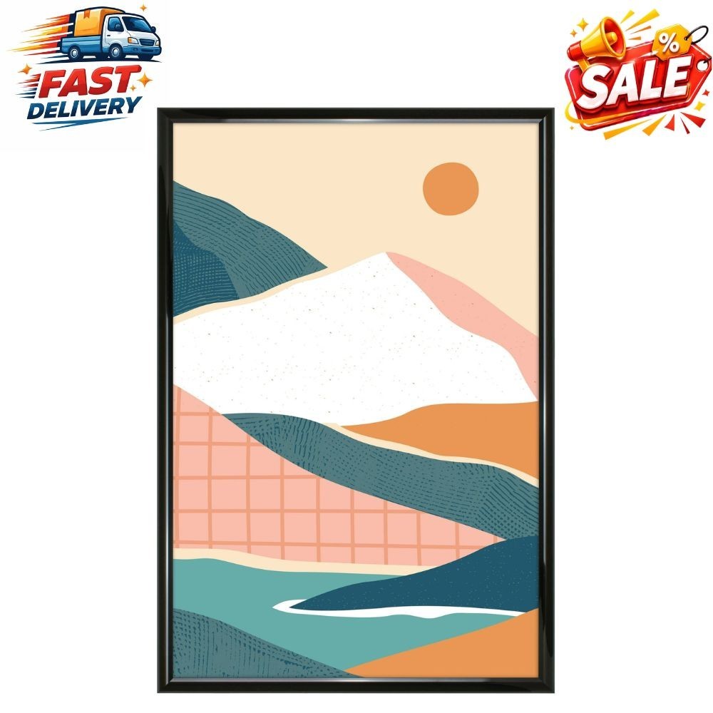 20x30 Rounded Black Poster Frame Wall Art Display Picture Frame