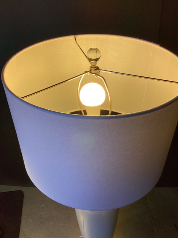32” White & Beige Modern Ceramic Large With 15” Diameter Lamp Sheet gallery