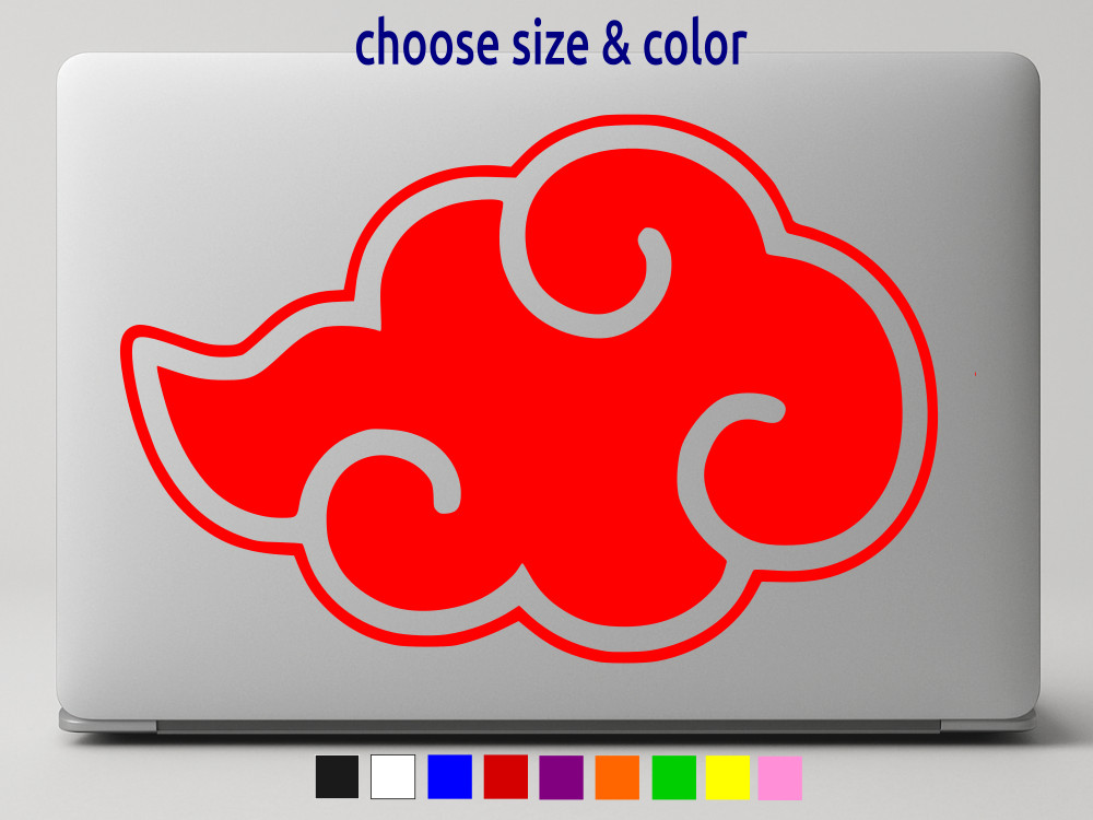 Naruto Akatsuki Red Cloud Vinyl Laptop Decal Car Wall Sticker CHOOSE SIZE COLOR gallery