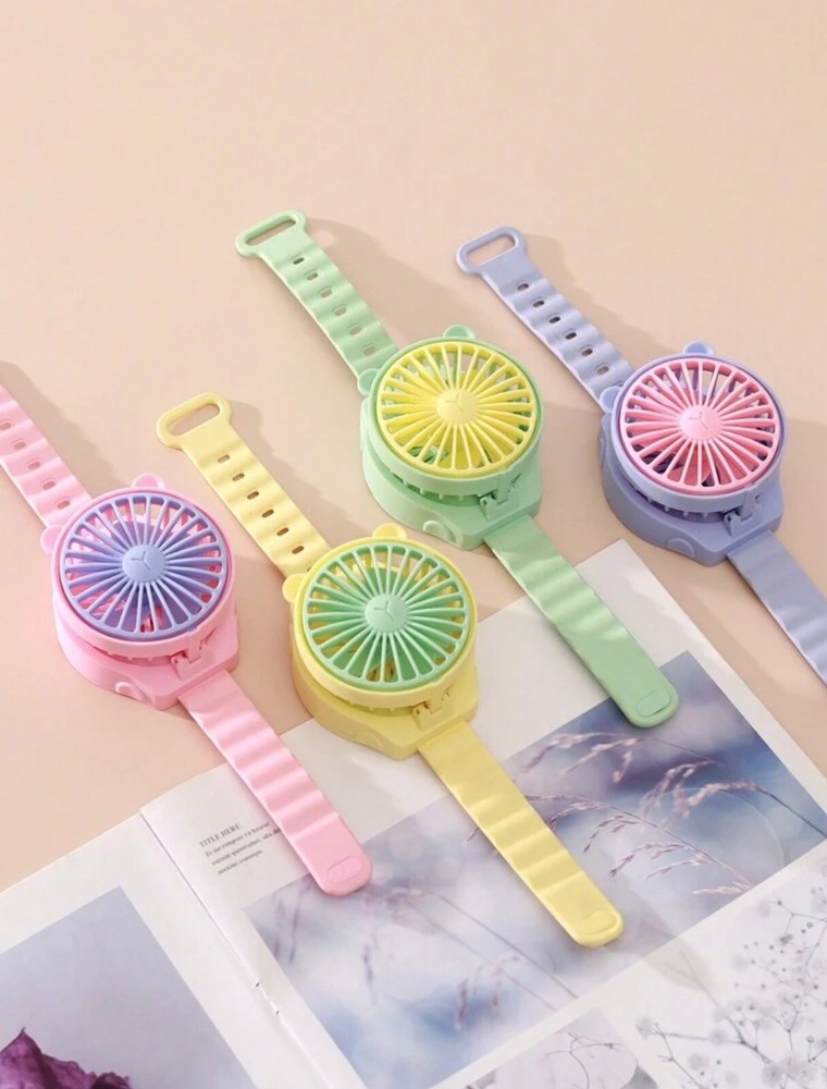 1pc Portable Watch Shape Cartoon Mini Fan