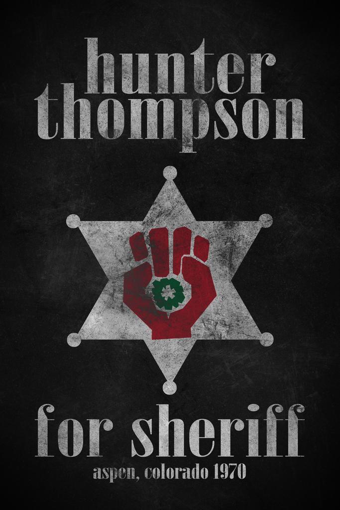 Hunter S Thompson For Sheriff Vintage Style Textured Campaign Poster 16x24 gallery