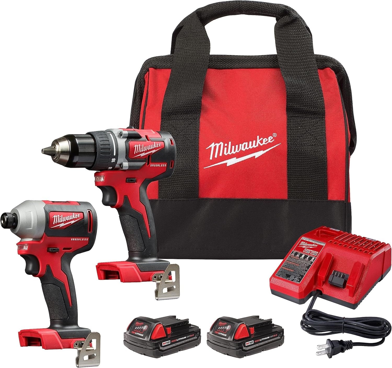 Milwaukee 2697-22 M18 2-Tool Combo Kit - 18V, 500 in-lbs, XC Battery gallery