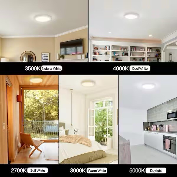 Energetic Lighting E5DL7-92750 7 in LED Slim Flush Mount 12 Pack White gallery