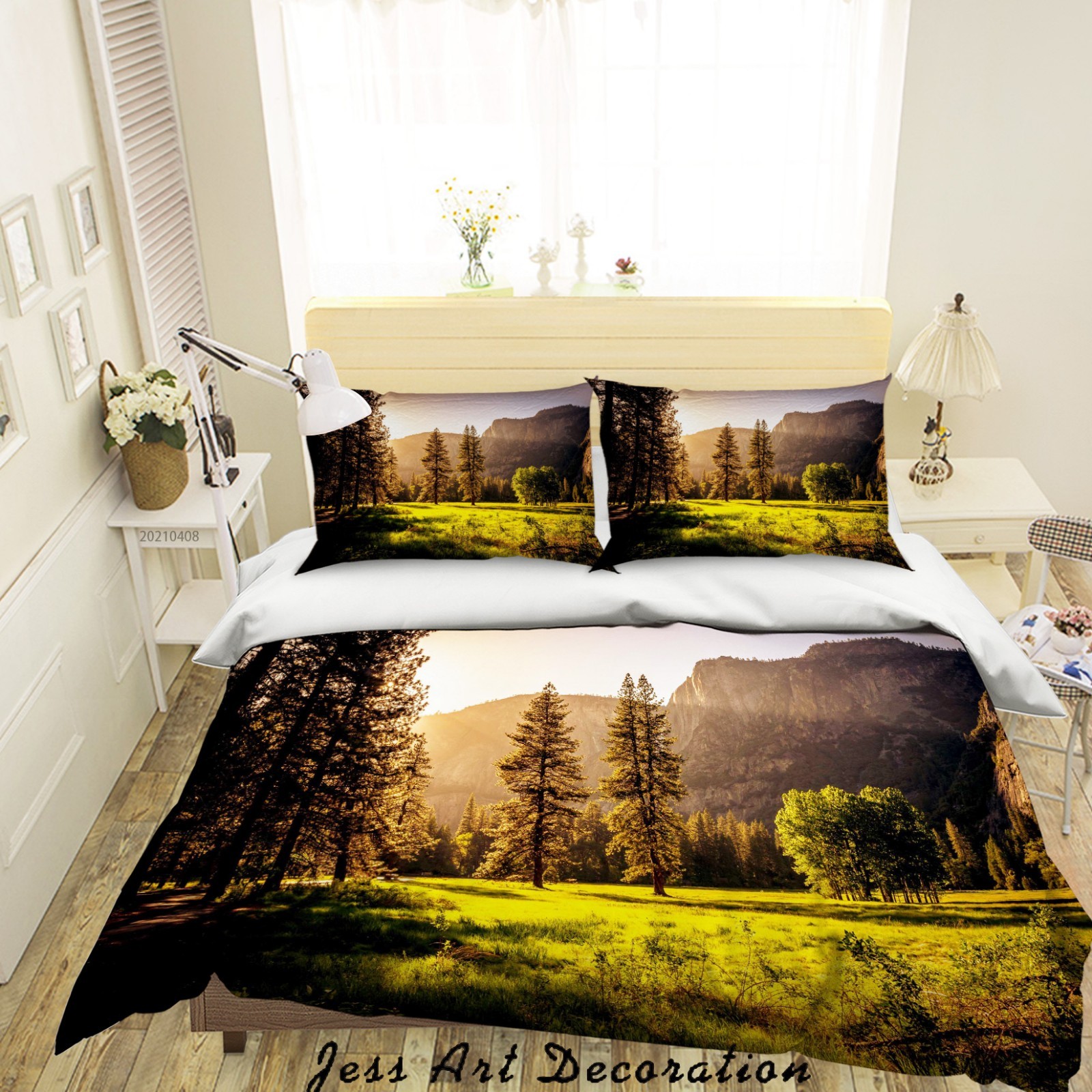 3D Forest Grassland Sunshine Landscape Quilt Cover Set Bedding Sets Pillowcases gallery