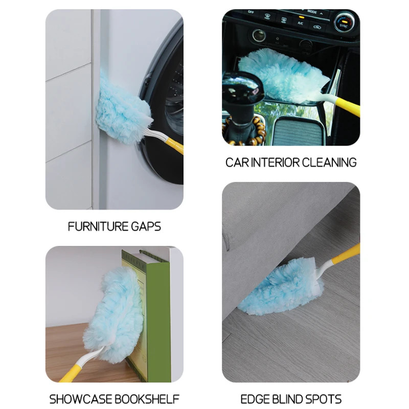 Double sided 360° electrostatic dust duster used for large-scale cleaning gallery
