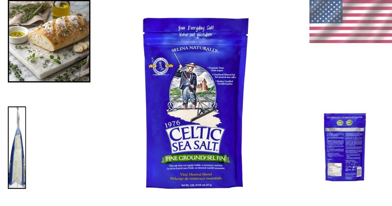 Fine Ground Celtic Sea Salt - Unrefined Mineral, 16oz Kosher Resealable Bag gallery