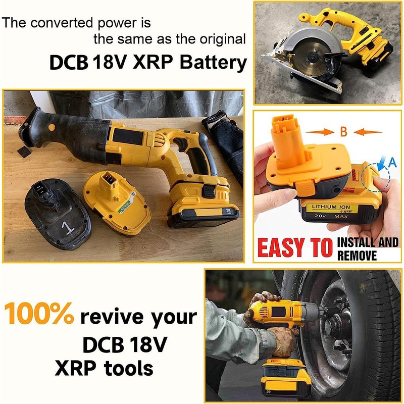 For Dewalt DCA1820 20V MAX To 18V Adapter Converter For Dewalt Li-Ion Battery gallery