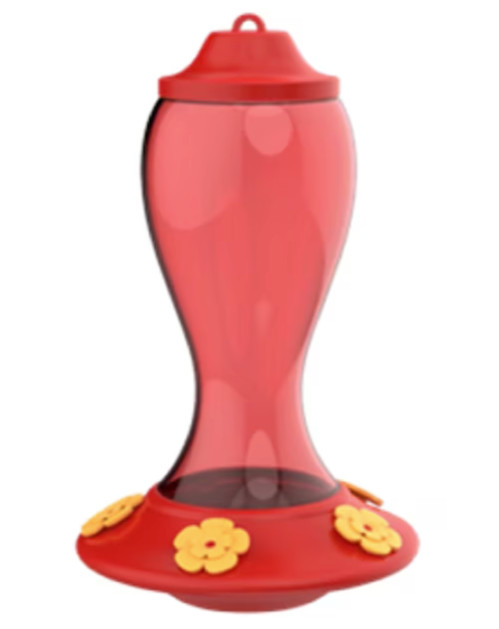 Style Selections Red Hummingbird Feeder Plastic Nectar 24oz Bird Feeders Hanging gallery